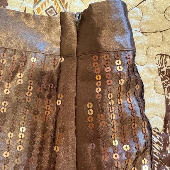 Gap Sequin Brown mini Skirt size 8 women’s NWT - Picture 10 of 12